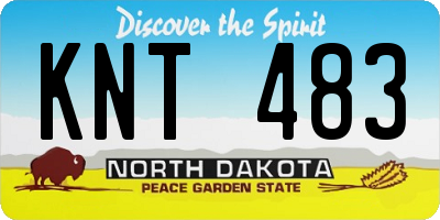 ND license plate KNT483