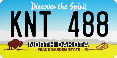 ND license plate KNT488