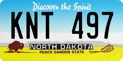 ND license plate KNT497