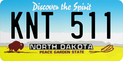 ND license plate KNT511