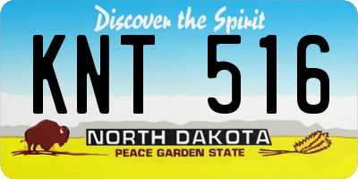 ND license plate KNT516