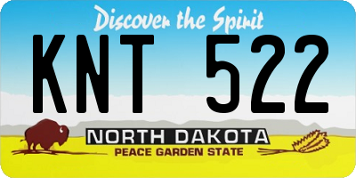 ND license plate KNT522