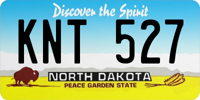 ND license plate KNT527