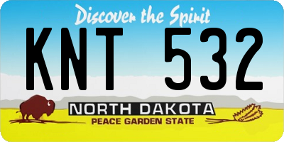 ND license plate KNT532
