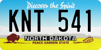 ND license plate KNT541