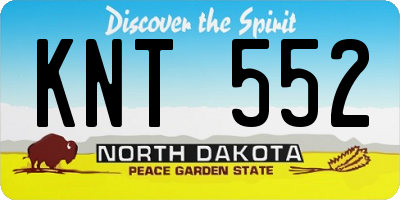 ND license plate KNT552