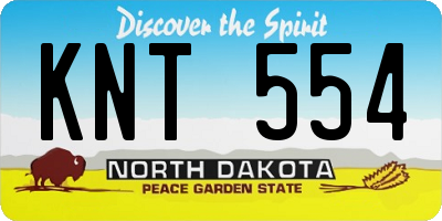 ND license plate KNT554