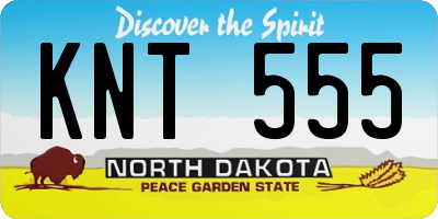ND license plate KNT555