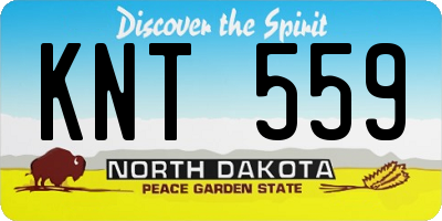 ND license plate KNT559