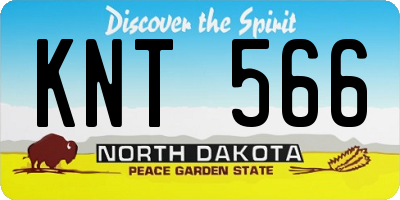 ND license plate KNT566
