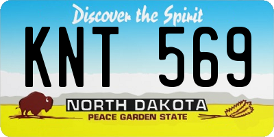 ND license plate KNT569