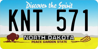 ND license plate KNT571