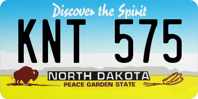 ND license plate KNT575