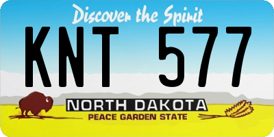 ND license plate KNT577