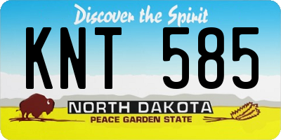 ND license plate KNT585