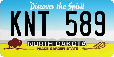 ND license plate KNT589