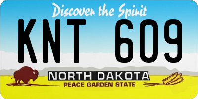 ND license plate KNT609