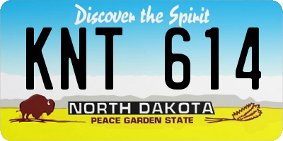 ND license plate KNT614