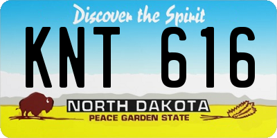 ND license plate KNT616