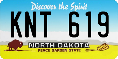 ND license plate KNT619