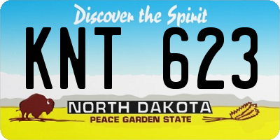 ND license plate KNT623