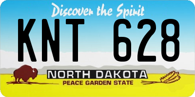 ND license plate KNT628