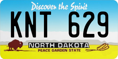 ND license plate KNT629