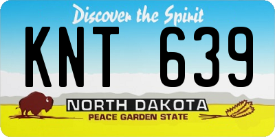 ND license plate KNT639