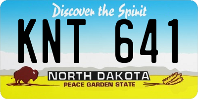 ND license plate KNT641