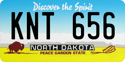 ND license plate KNT656