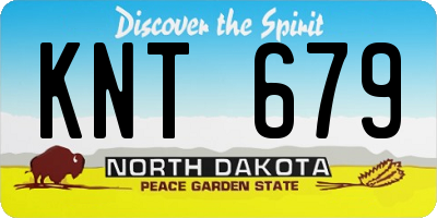 ND license plate KNT679