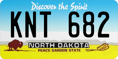 ND license plate KNT682