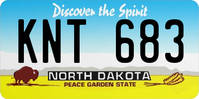 ND license plate KNT683