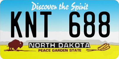 ND license plate KNT688