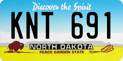 ND license plate KNT691