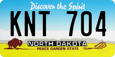 ND license plate KNT704