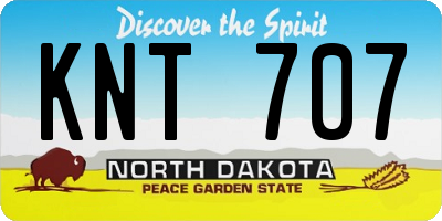 ND license plate KNT707