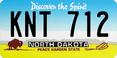 ND license plate KNT712