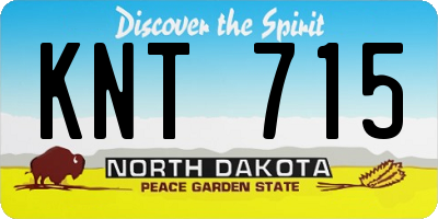 ND license plate KNT715