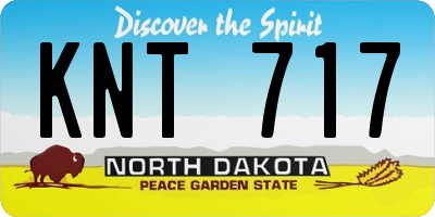 ND license plate KNT717