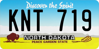 ND license plate KNT719