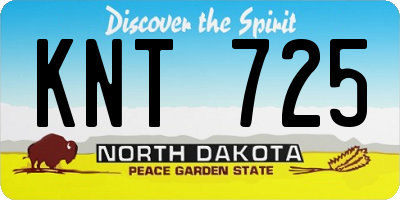 ND license plate KNT725