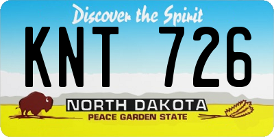ND license plate KNT726