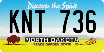 ND license plate KNT736