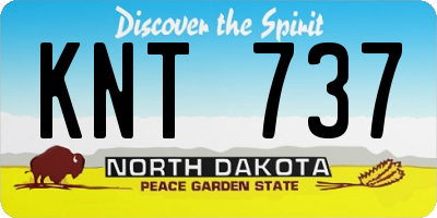 ND license plate KNT737