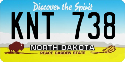 ND license plate KNT738