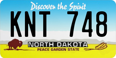 ND license plate KNT748