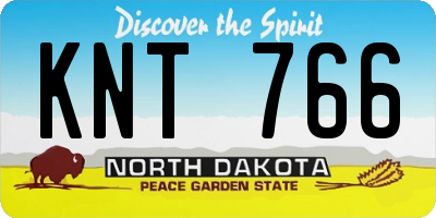ND license plate KNT766