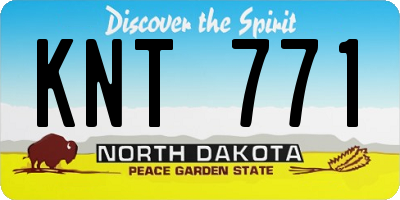 ND license plate KNT771