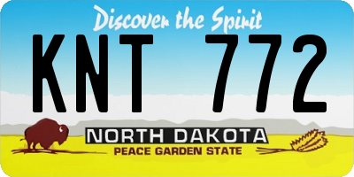 ND license plate KNT772